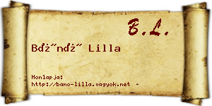 Bánó Lilla névjegykártya