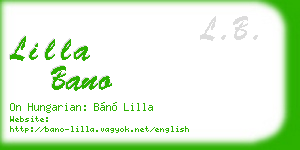 lilla bano business card